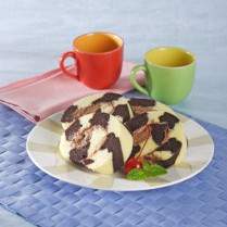 Cara membuat CAKE KUKUS HITAM PUTIH - Resep Masakan Rumahan