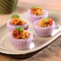 Cara membuat Talam Talas Tabur Abon Ikan - Resep Masakan Rumahan