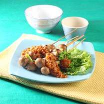 Cara membuat Sate Jamur Sambal Rujak - Resep Masakan Rumahan