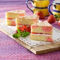 Cara membuat Bolu Stroberi Polkadot - Resep Masakan Rumahan