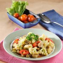 Cara membuat Tumis Kembang Kol Jamur - Resep Masakan Rumahan