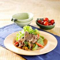 Cara membuat Daging Tumis Aroma Kemangi - Resep Masakan Rumahan