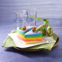 Cara membuat Rainbow Puding Cake - Resep Masakan Rumahan