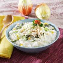 Cara membuat Bubur Ayam Bayam - Resep Masakan Rumahan
