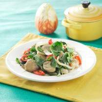 Cara membuat Tumis Bayam Jamur - Resep Masakan Rumahan