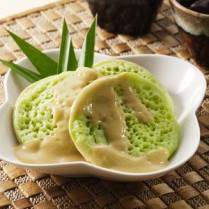 Cara membuat Serabi Pandan Kinca Durian - Resep Masakan Rumahan
