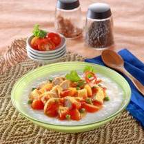 Cara membuat Bubur Nugget Asam Manis - Resep Masakan Rumahan
