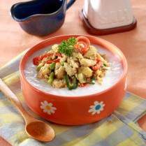 Cara membuat Bubur Orak Arik Telur - Resep Masakan Rumahan