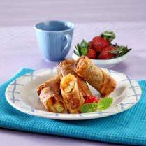 Cara membuat Lumpia Pisang Karamel - Resep Masakan Rumahan