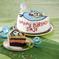Cara membuat Kue Ulang Tahun Angry Bird - Resep Masakan Rumahan
