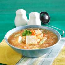 Cara membuat Sup Tahu Udang Pedas - Resep Masakan Rumahan