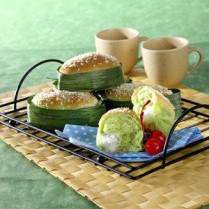 Cara membuat Roti Labu Pandan Kelapa - Resep Masakan Rumahan