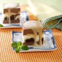 Cara membuat Puding Cokelat Lapis Biskuit - Resep Masakan Rumahan