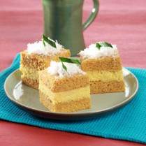 Cara membuat Cake Kukus Kelapa Gula Merah - Resep Masakan Rumahan