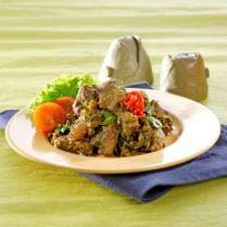 Cara membuat Oseng-Oseng Daging Daun Kunyit - Resep Masakan Rumahan