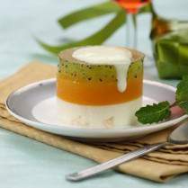 Cara membuat Puding Susu Leci Lapis Buah - Resep Masakan Rumahan