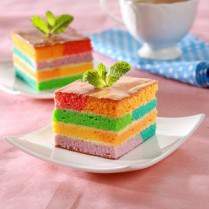 Cara membuat Cheese Rainbow Cake - Resep Masakan Rumahan