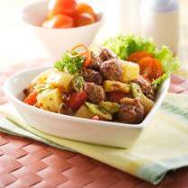 Cara membuat Kentang Tumis Kornet - Resep Masakan Rumahan