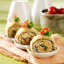 Cara membuat Nasi Gulung Kepiting - Resep Masakan Rumahan