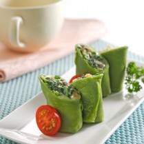 Cara membuat Crepe Bayam Ragout - Resep Masakan Rumahan