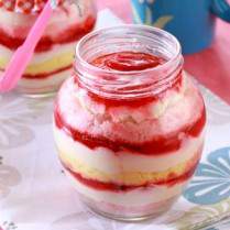 Cara membuat Strawberry Lemonade Cheese Cake - Resep Masakan Rumahan
