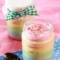 Cara membuat Unbake Cheese Rainbow - Resep Masakan Rumahan