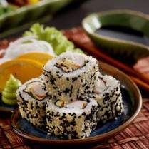 Cara membuat Sushi Sesame Roll Crab - Resep Masakan Rumahan