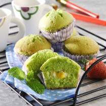 Cara membuat Cup Pandan Isi Vla Jagung - Resep Masakan Rumahan