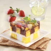 Cara membuat Puding Lapis Fuit Cake - Resep Masakan Rumahan