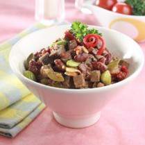 Cara membuat Hati Kacang Merah Gurih Pedas - Resep Masakan Rumahan