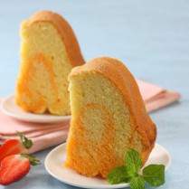 Cara membuat Cake Marmer Jeruk - Resep Masakan Rumahan
