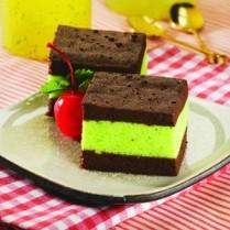 Cara membuat Cake Kukus Lapis Pandan Tahu - Resep Masakan Rumahan