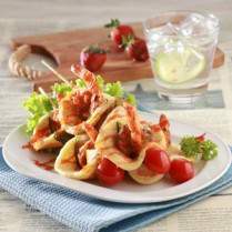 Cara membuat Skewer Shrimp Pancake - Resep Masakan Rumahan