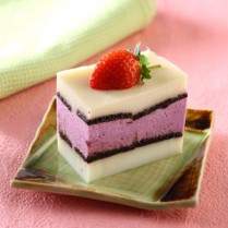 Cara membuat Puding Vanila Talas Lapis Biskuit - Resep Masakan Rumahan