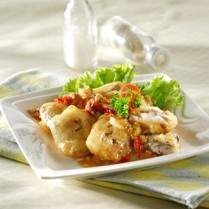 Cara membuat Gurame Goreng Tepung Siram Taoco - Resep Masakan Rumahan