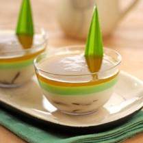 Cara membuat Puding Susu Kedelai Pandan - Resep Masakan Rumahan