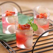 Cara membuat Puding Susu Stroberi Jeli - Resep Masakan Rumahan