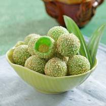 Cara membuat Onde-Onde Pandan Mini - Resep Masakan Rumahan