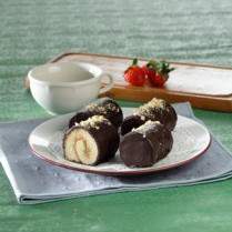 Cara membuat Bolu Gulung Mini Cokelat Kacang - Resep Masakan Rumahan