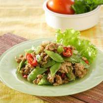Cara membuat Ayam Giling Tumis Kapri - Resep Masakan Rumahan