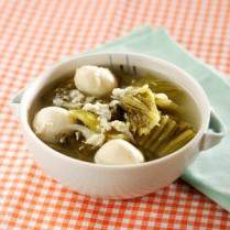 Cara membuat Sup Sawi Bakso Ikan - Resep Masakan Rumahan