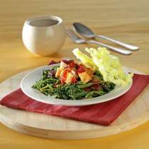 Cara membuat Rujak Kangkung - Resep Masakan Rumahan