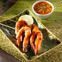 Cara membuat Sate Udang Madu Saus Lemon - Resep Masakan Rumahan