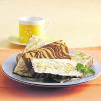 Cara membuat Bolu Marmer Kering Krim Keju - Resep Masakan Rumahan